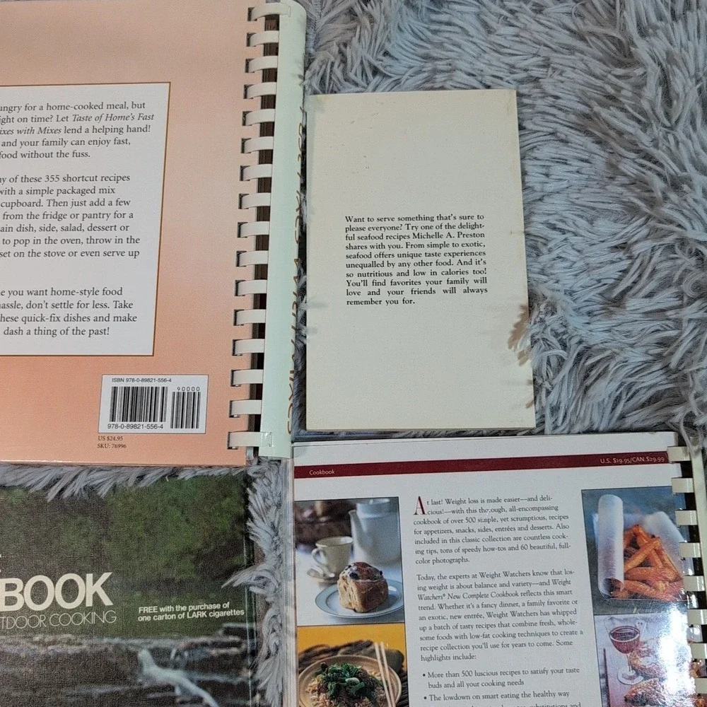 Lot Of 6 Cookbook Seafood‎ Barbecue Deserts Breakfast Lunch Supper